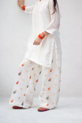 MSP-010-AYSE | White Seesha Silk With 3 Tone Dupatta