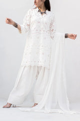 MSP-001-Zimal | White Dress Chicken Kari - 3 Piece