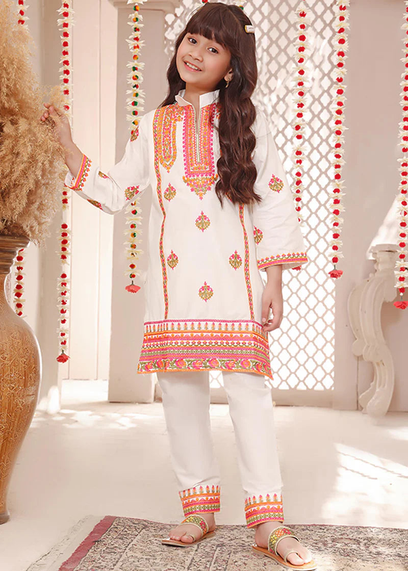 Meadow girls' kurta set in classic eastern style