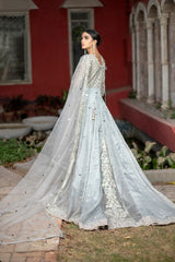 NB-2977 Silver Embroidered Maisori Maxi 3pc Stitched