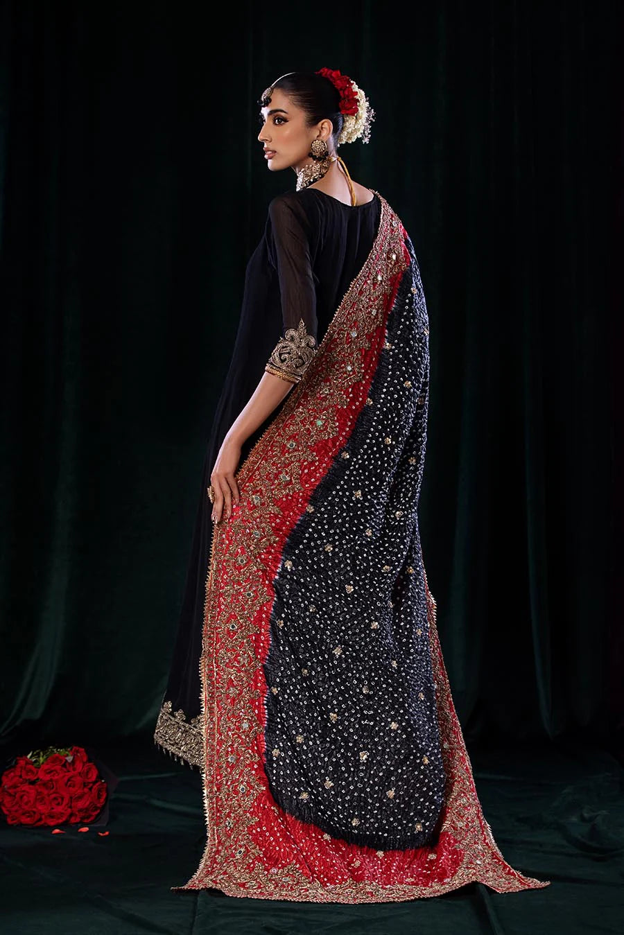 Hand Embroidered Sharara Suit with Dupatta | Khuda Baksh USA