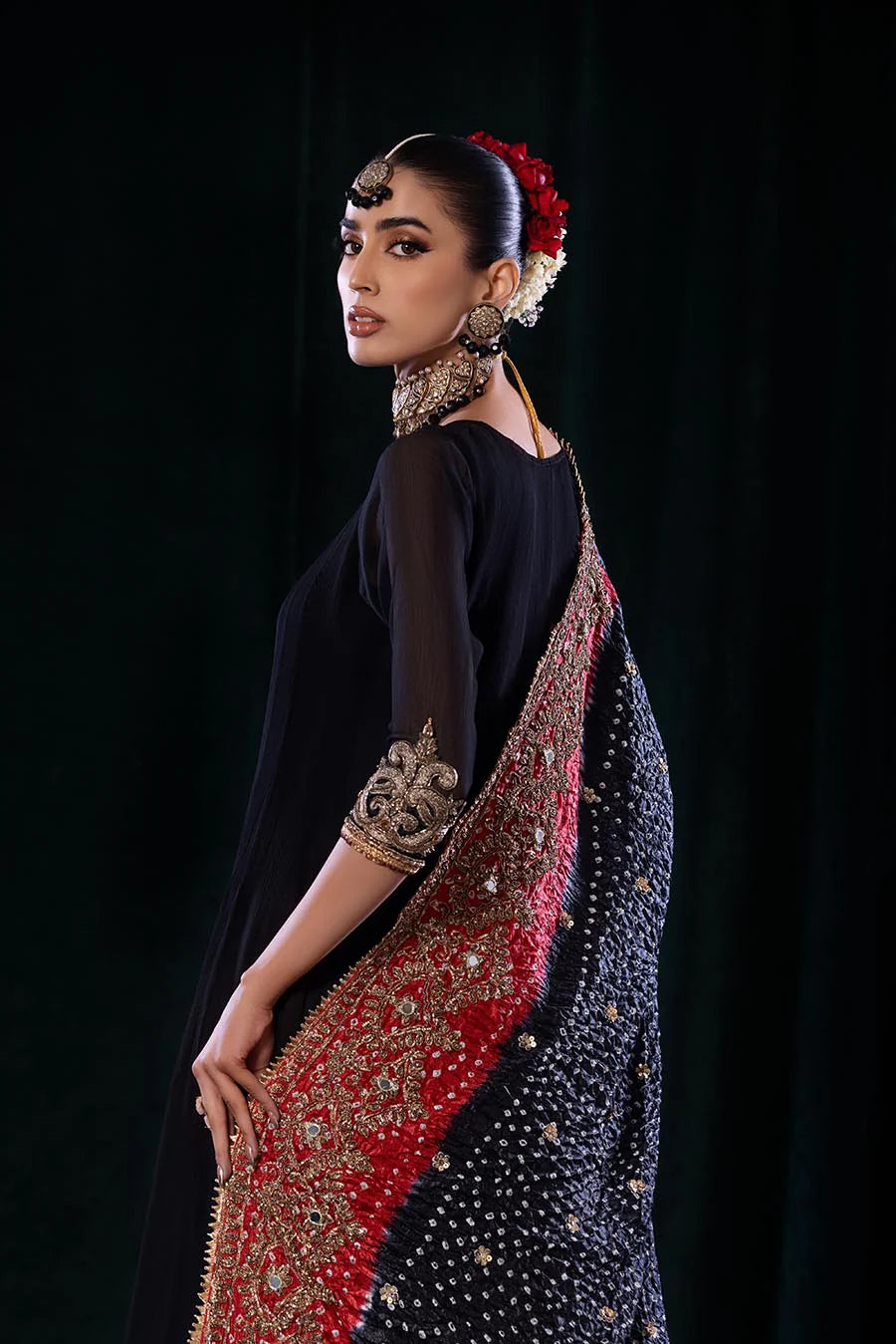 Hand Embroidered Sharara Suit with Dupatta