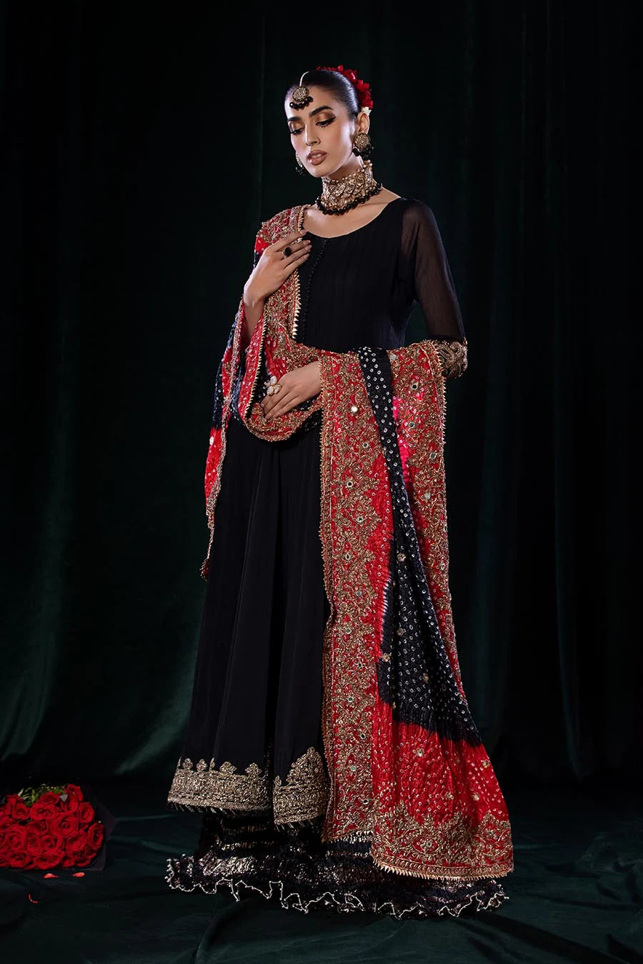 Hand Embroidered Sharara Suit