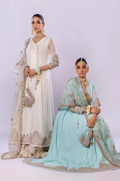 Crushed silk sharara with rich texture and elegant drape