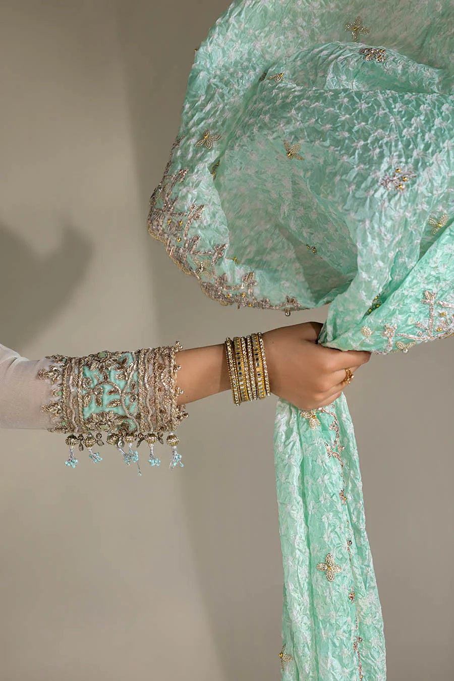 P-294 - White Embroidered Farshi Salwar Kameez