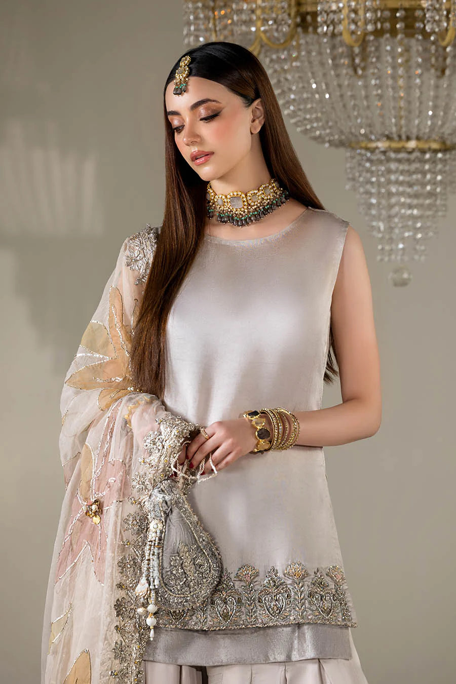 P-299 - Gharara with Hand Embellished Dupatta