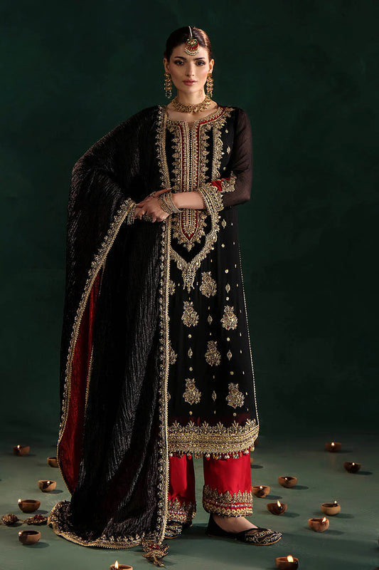 P-301 - Black long shirt with Red Trouser pants