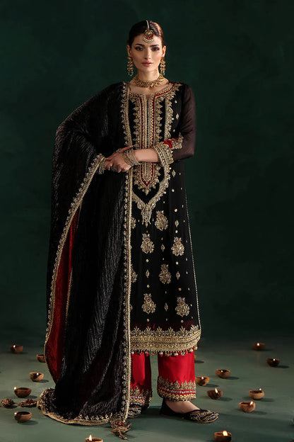 P-301 - Black long shirt with Red Trouser pants