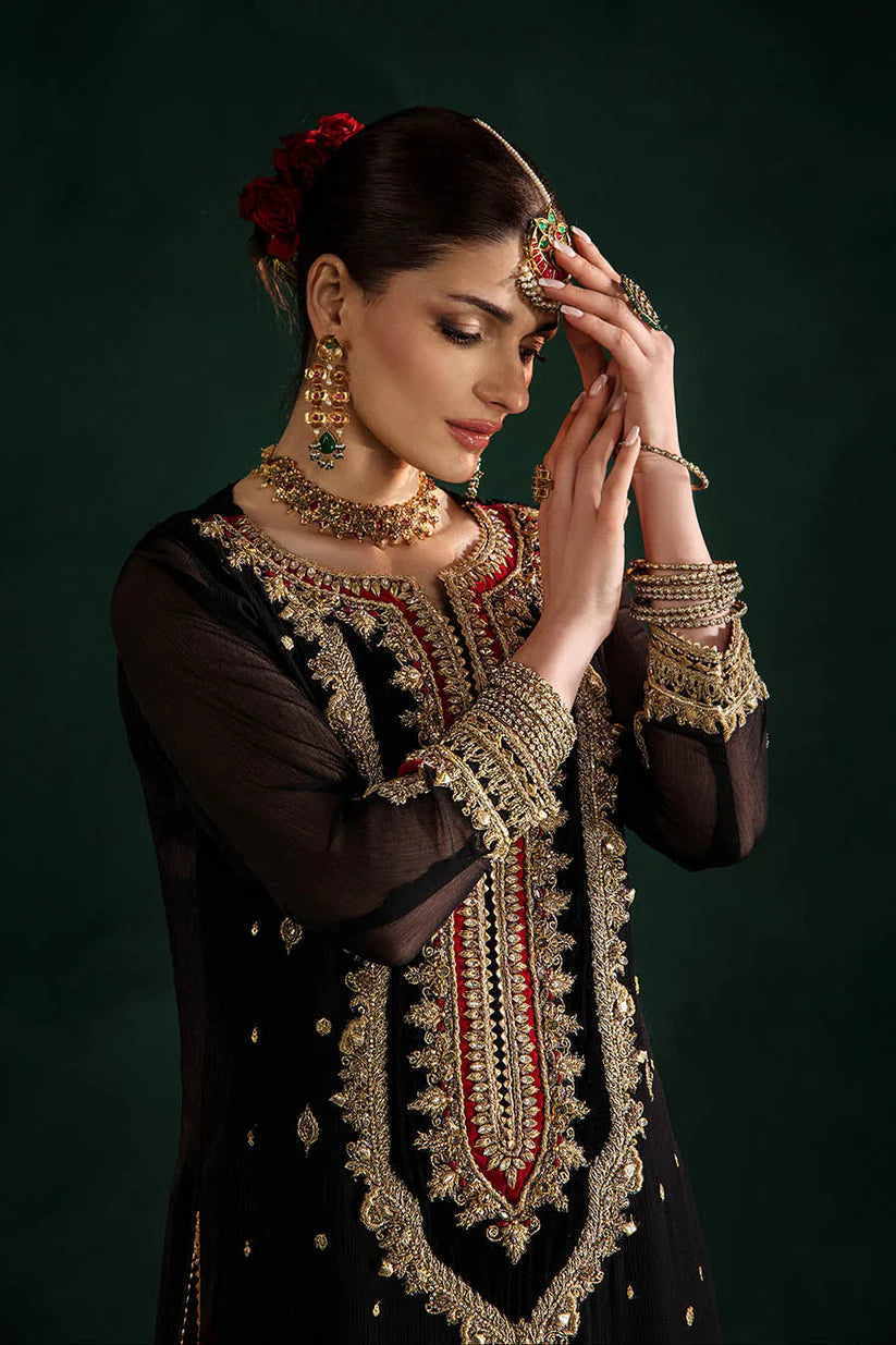 P-301 - Black long shirt with Red Trouser pants