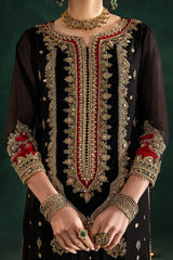P-301 - Black long shirt with Red Trouser pants