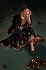 P-301 - Black long shirt with Red Trouser pants