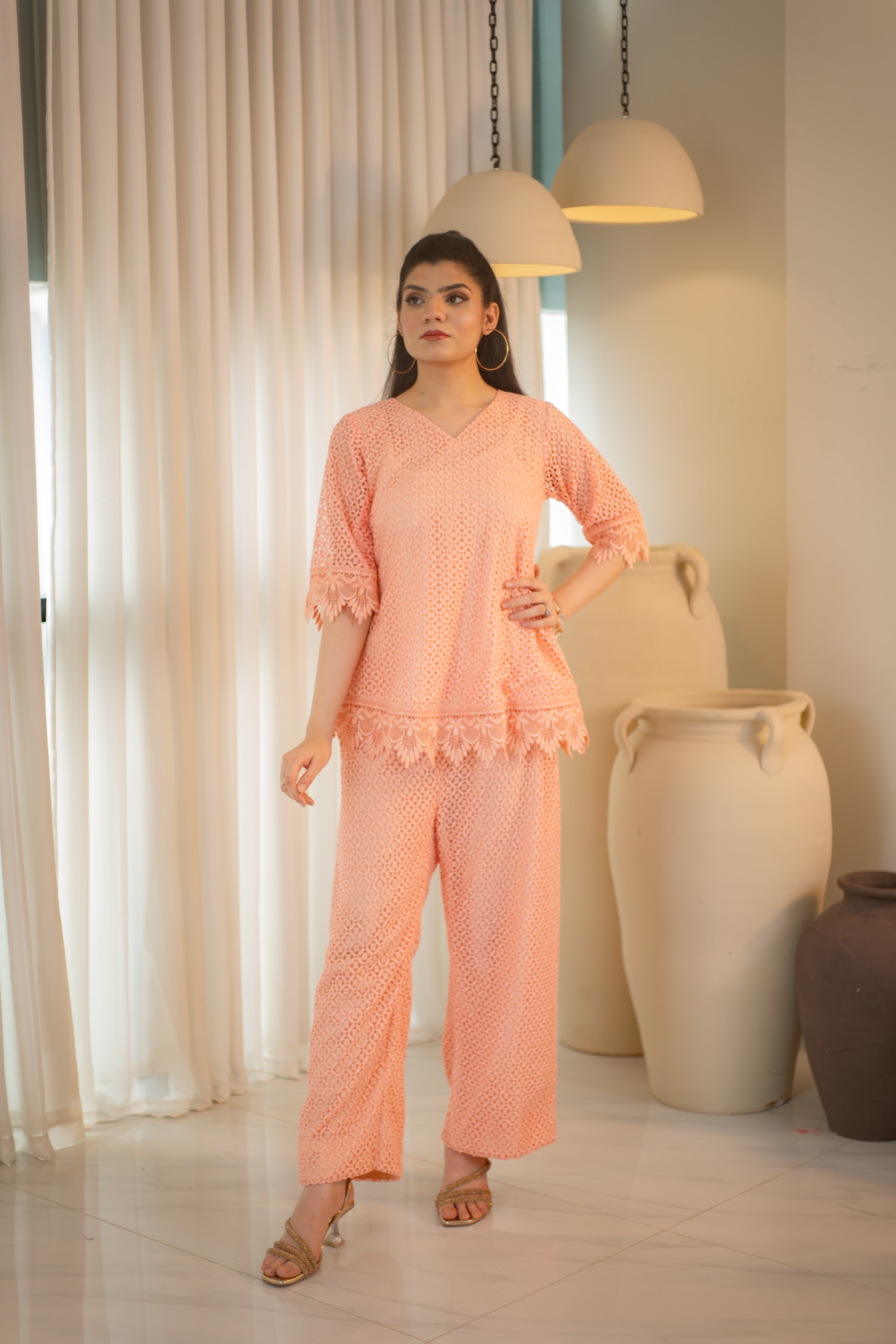 MSP 101 - Peach Dress 2 Piece