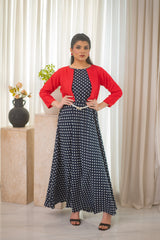 MSP-103 Polka Dot frock with Jacket