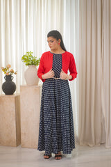 MSP-103 Polka Dot frock with Jacket