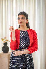 MSP-103 Polka Dot frock with Jacket