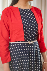 MSP-103 Polka Dot frock with Jacket