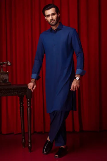 SAN JOSE - TEAL BLENDED KAMEEZ SHALWAR full