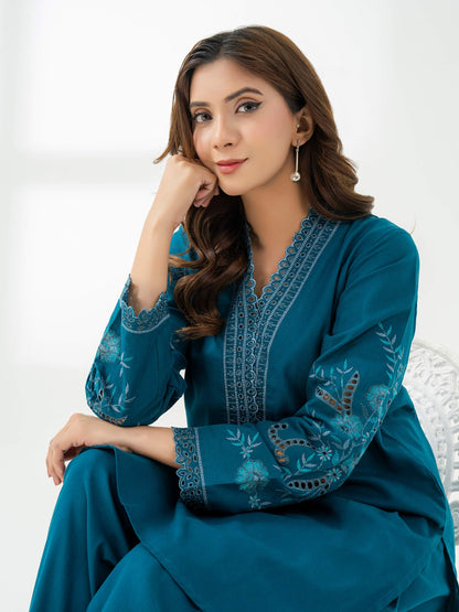 TealKhaddar2-PieceEmbroideredSuit