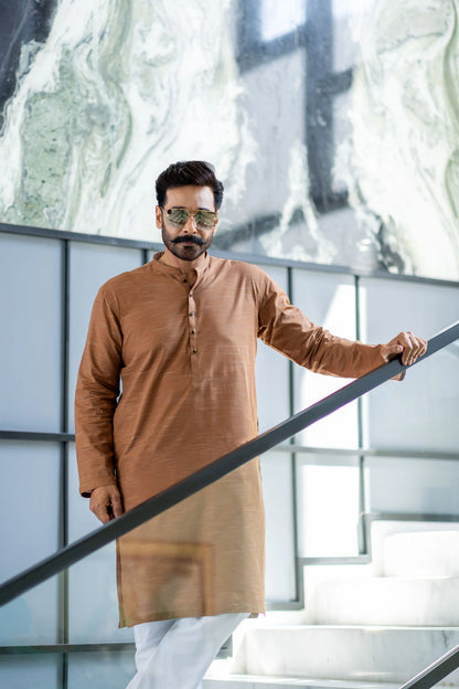 Mahaba Studio FQ Collection mustard kurta outfit