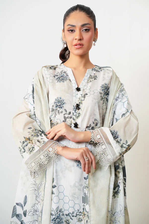 Stitched 3 Piece Digital Printed Lawn Suit