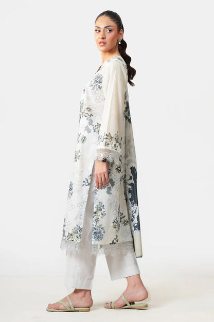 Stitched 3 Piece Digital Printed Lawn Suit