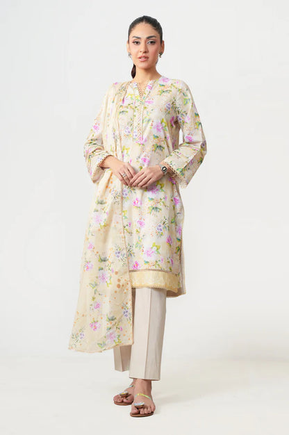 Stitched 3 Piece Digital Printed Lawn Suit