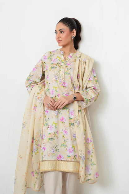 Stitched 3 Piece Digital Printed Lawn Suit