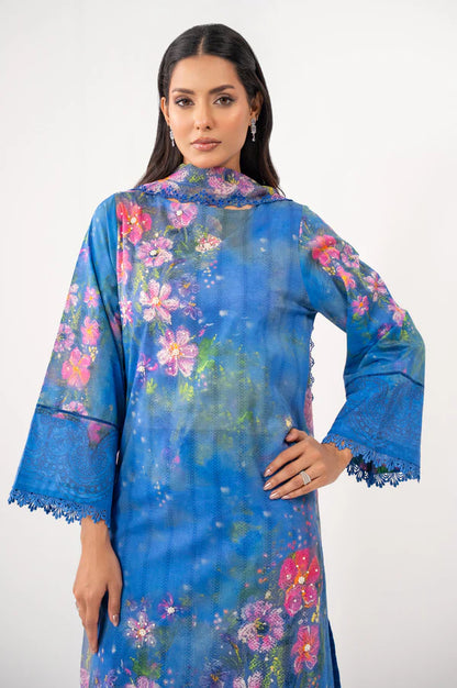 Stitched 3 Piece Digital Printed Lawn Suit