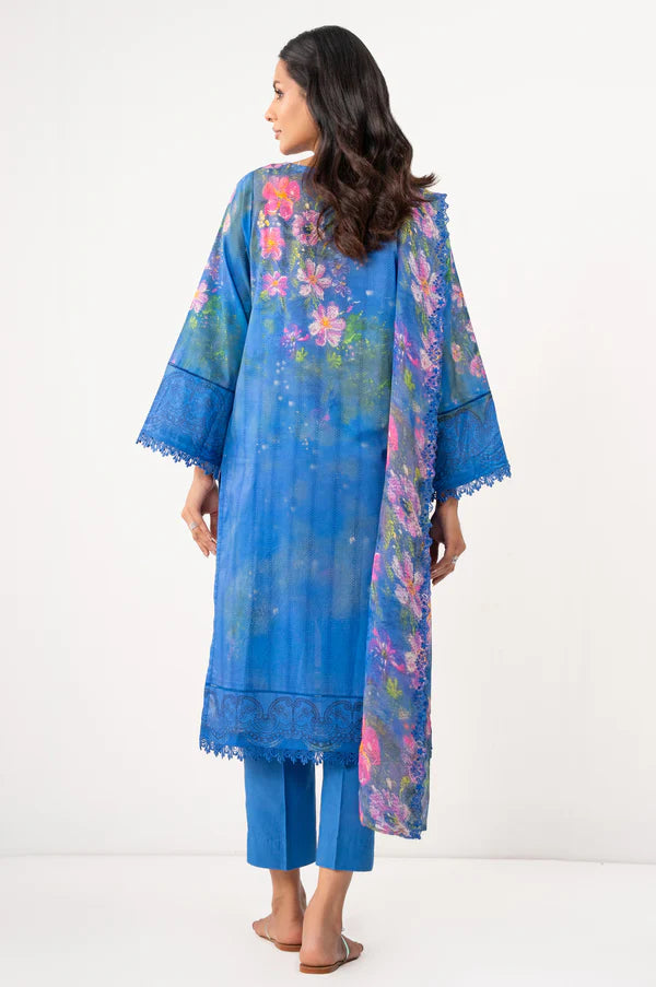 Stitched 3 Piece Digital Printed Lawn Suit