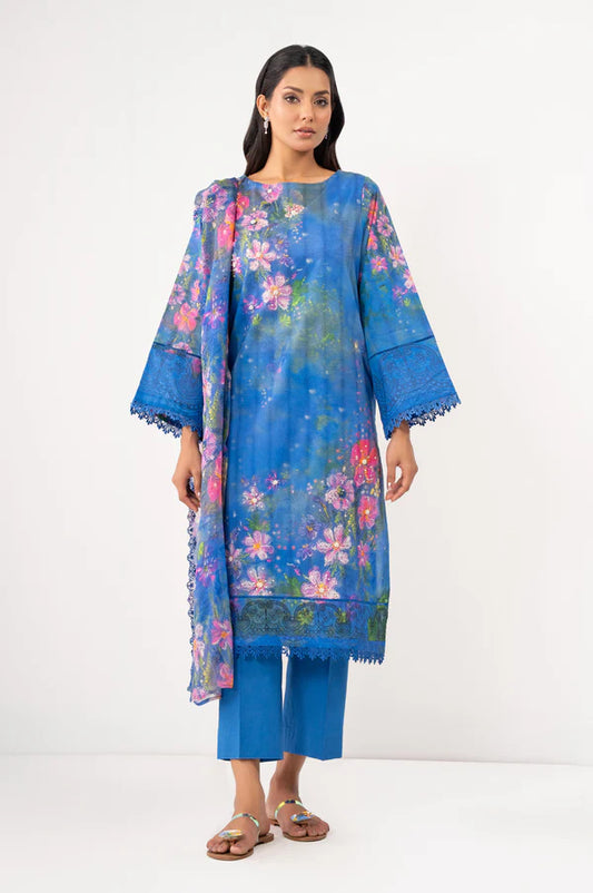 Stitched 3 Piece Digital Printed Lawn Suit