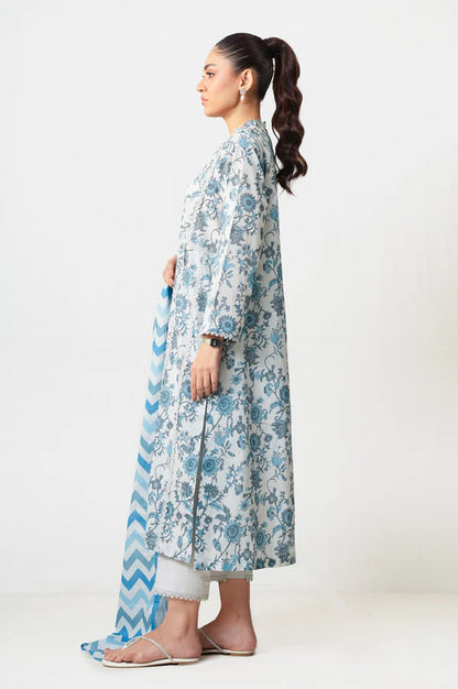 Stitched 3 Piece Digital Printed Lawn Suit