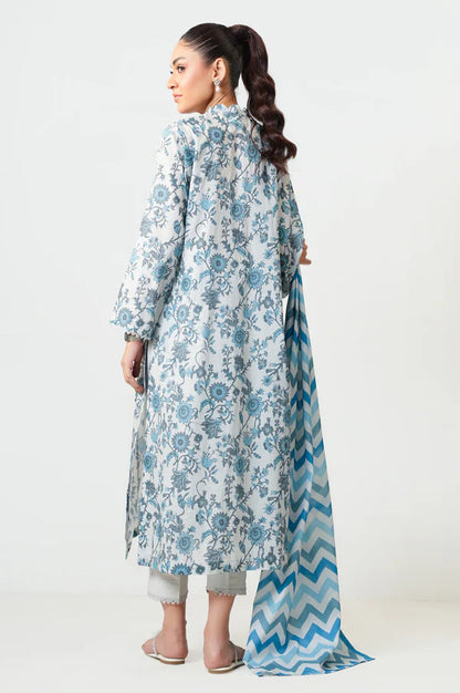 Stitched 3 Piece Digital Printed Lawn Suit