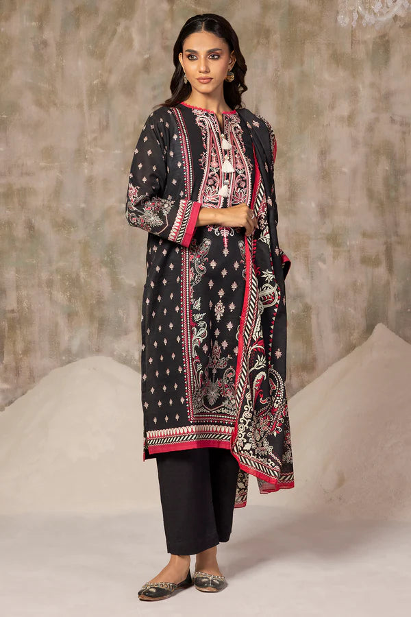 Embroidered Kurta Dupatta Trouser - 3018