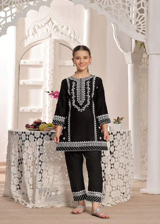 Front View of Ayeza Girls Trouser Kurti Set