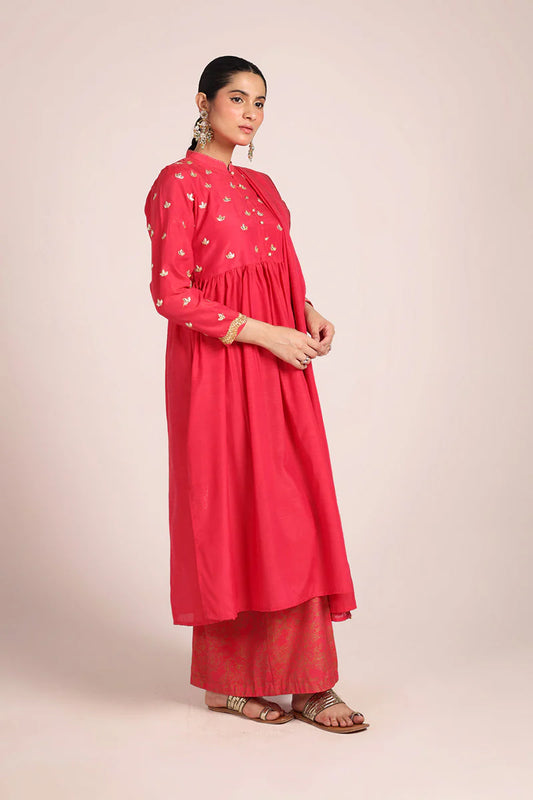 ZAREEN GOTA GRACE SUIT - Coral