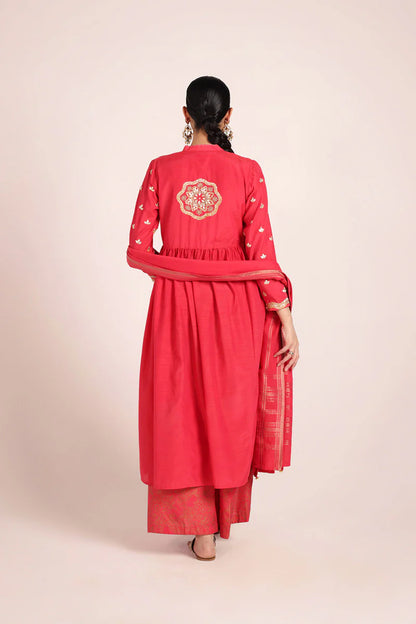 ZAREEN GOTA GRACE SUIT - Coral