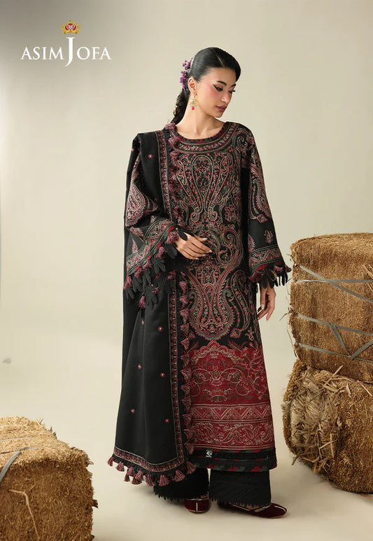 AJULK-01 Embroidered Herringbone stitched 3 Pcs