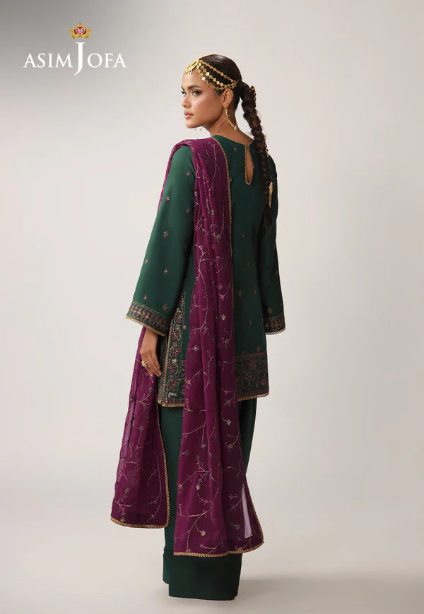 AJULO-06 Embroidered Silk stitched 3 Pcs