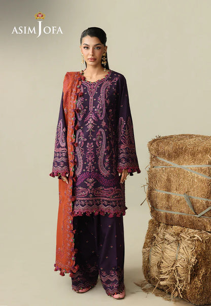 AJULK-05 Embroidered Rod stitched 3 Pcs