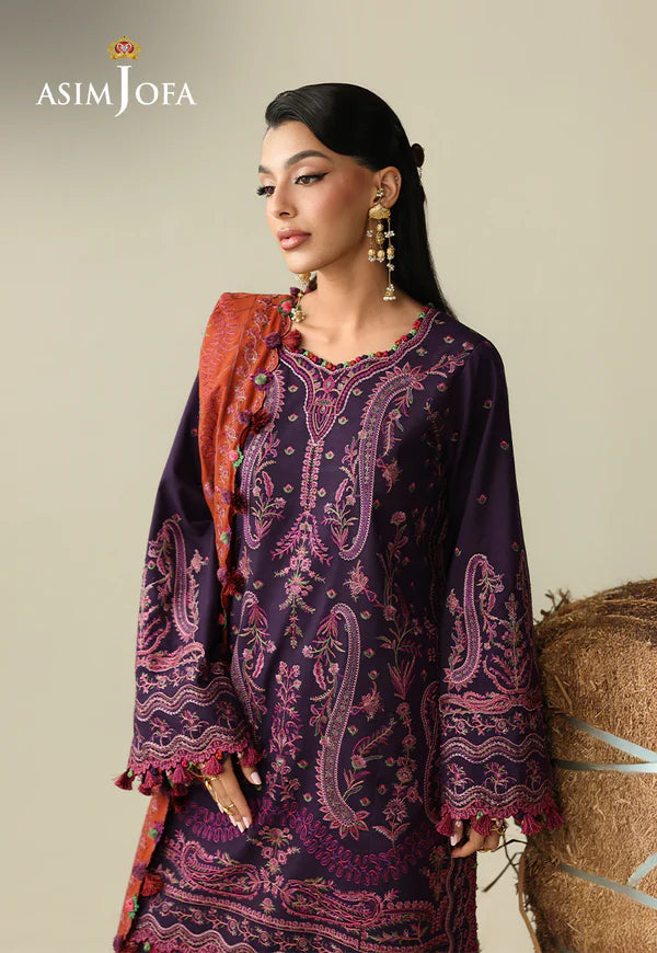 AJULK-05 Embroidered Rod stitched 3 Pcs