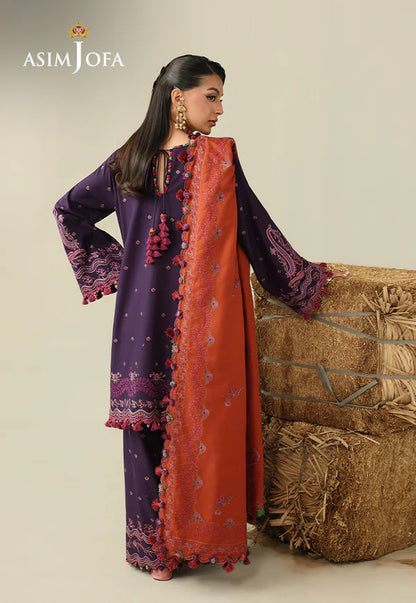 AJULK-05 Embroidered Rod stitched 3 Pcs