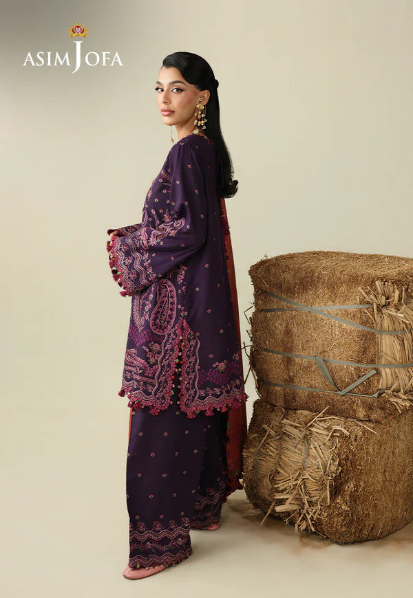 AJULK-05 Embroidered Rod stitched 3 Pcs