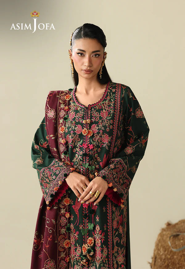 AJULK-04 Embroidered Rod stitched 3 Pcs