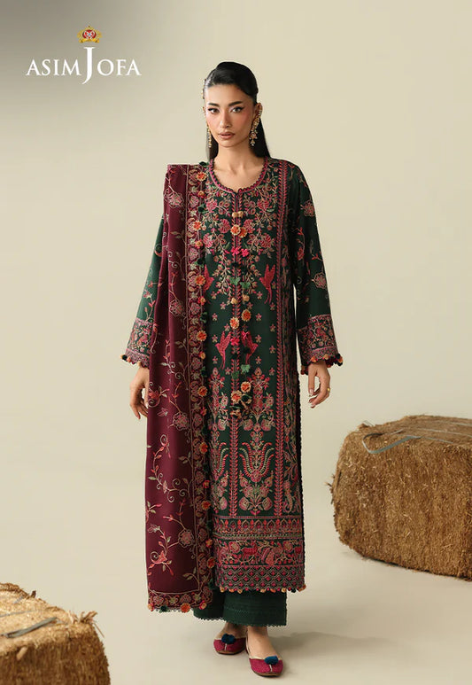 AJULK-04 Embroidered Rod stitched 3 Pcs