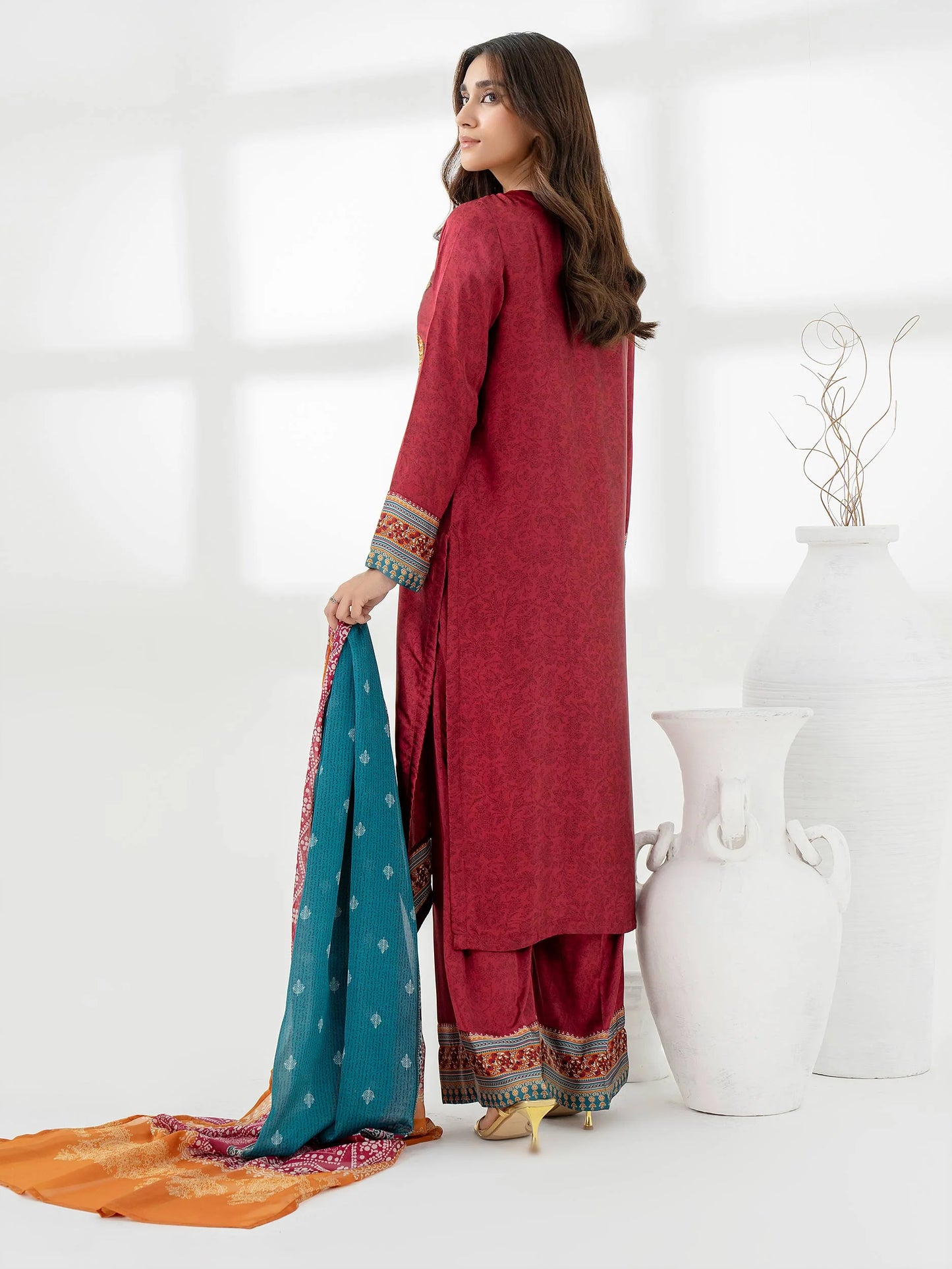 back-view-3-Piece-Silk-Suit-Embroidered-Pret