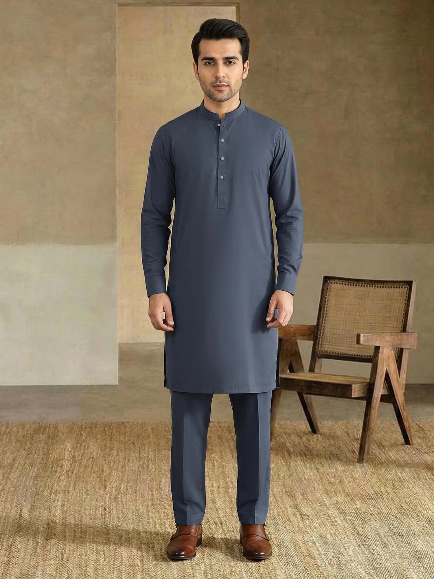 Dobby Suit Blue