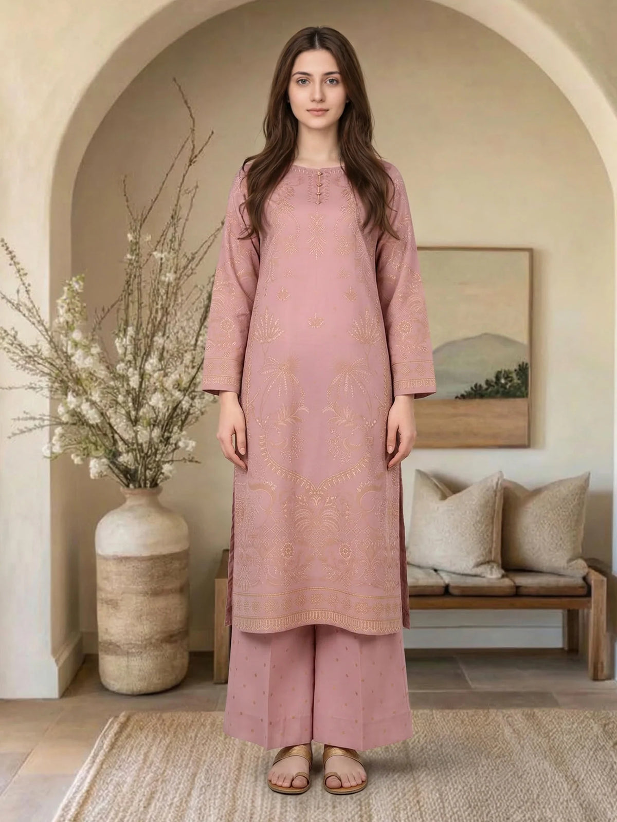 2 Piece Cambric Suit (Pret)