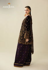 AJULM-02 Embroidered Velvet stitched 3 Pcs