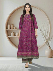 2 Piece Satin Suit- Embroidered (Pret)