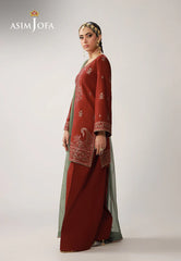 AJULO-05 Embroidered Boski Silk  stitched 3 Pcs